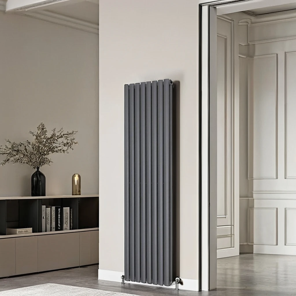 Design Radiator Black White Anthracite Vertical Flat Panel Oval Column Tall Upright Radiators with CE
