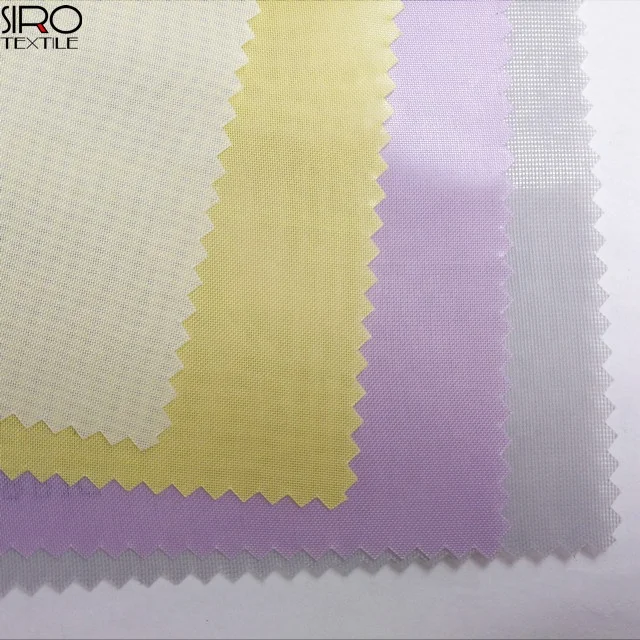 BS5867 Fire retardant 100% polyester 45gsm plain sheer fabric for hotel curtain of 5 star  hotel