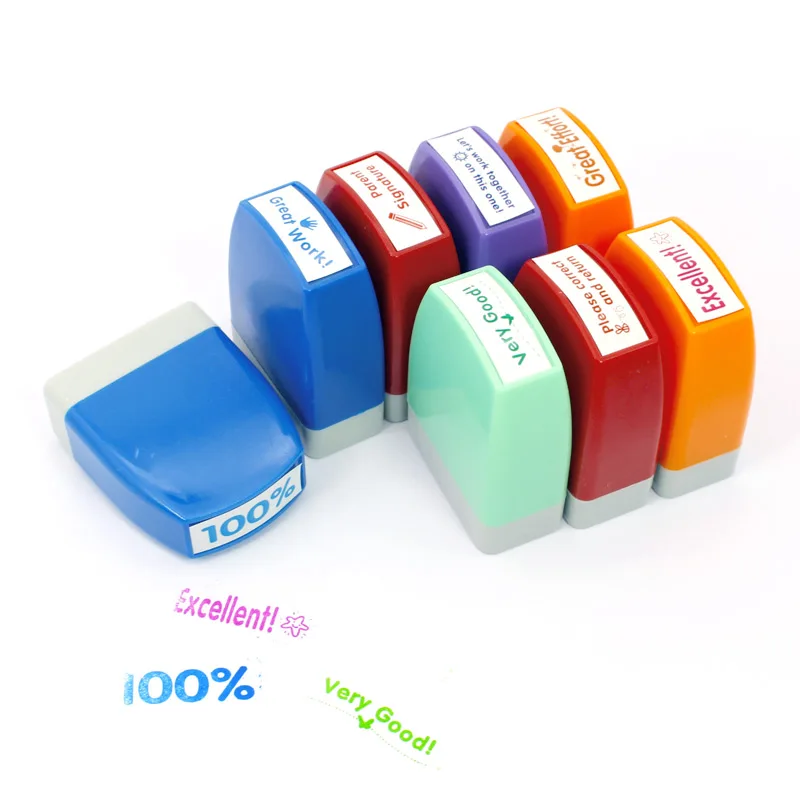 Factory Direct Sale Teacher Stamps in English Flash Rubber Stamp Photosensitive Flash Stamp