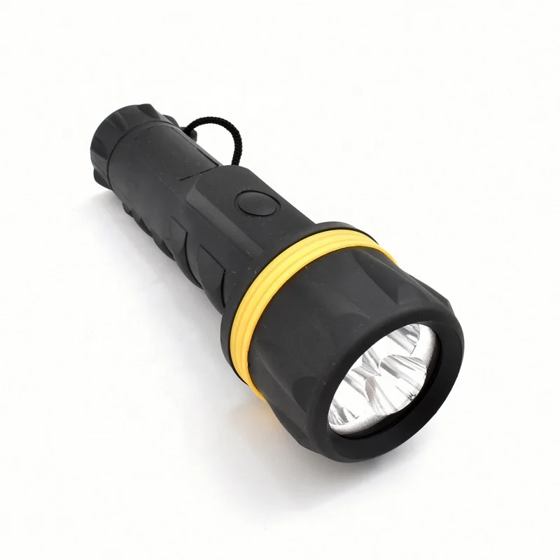 QXMOVING  2D Battery Plastic 3 LED Torch Light Portable Work Waterproof Led Flashlight For Promotion