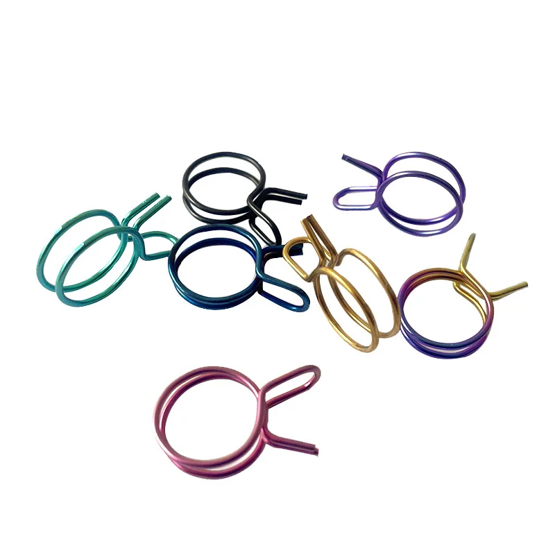 Motorcycle screw manufacturers Fuel Line Hose gr5 titanium Tubing Spring Clips Clamps Assortment Kit by PYTITANS