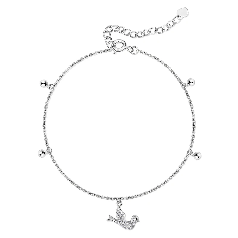 Women Foot Bracelet Key Charm Women Silver Anklet Jewelry