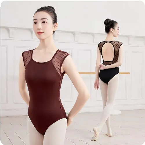 Женский балетный купальник без рукавов