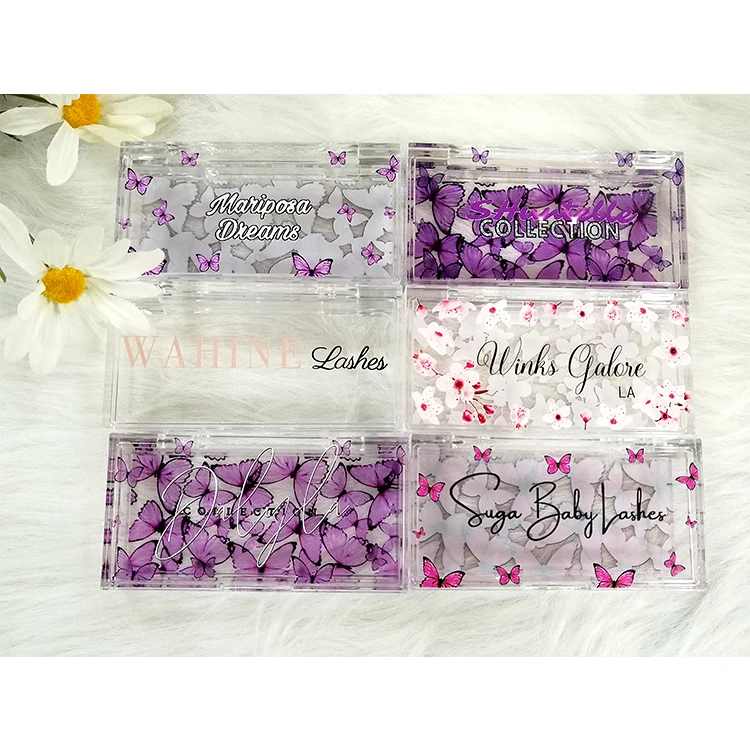 3D норковые полосы, ресницы, оптовая продажа, акриловая упаковка в виде бабочки, Индивидуальная коробка для ресниц, 25 мм, пакет для ресниц из норки Wispy
