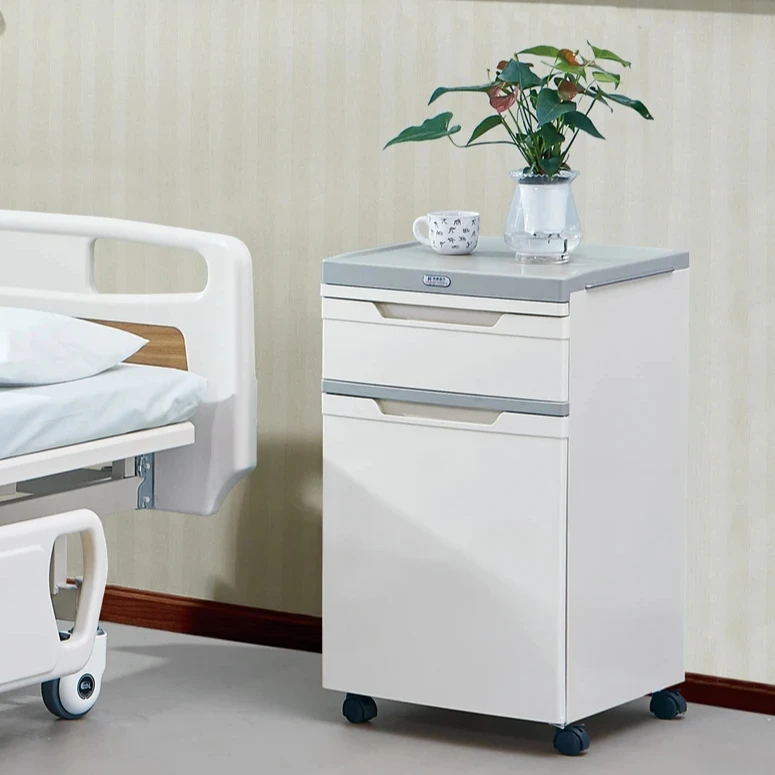 HH/CTG-067 Movable Hospital Medical bedside cabinet for hospital Bed ABS Storage Cabinet
