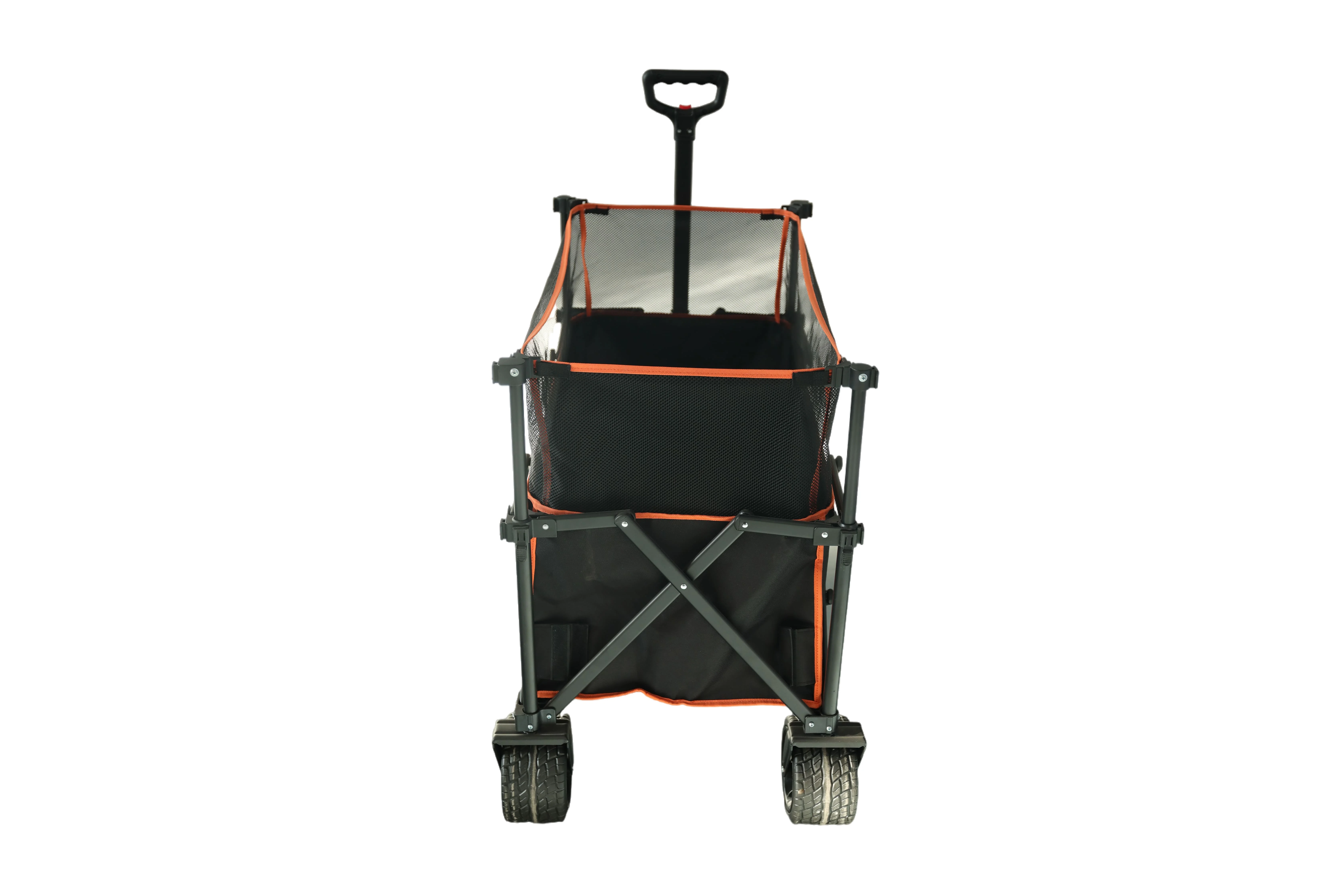 New design Baby Cart Wagon Outdoor Foldable Gathering Trolleys Folding Camping Wagon Cart with mesh