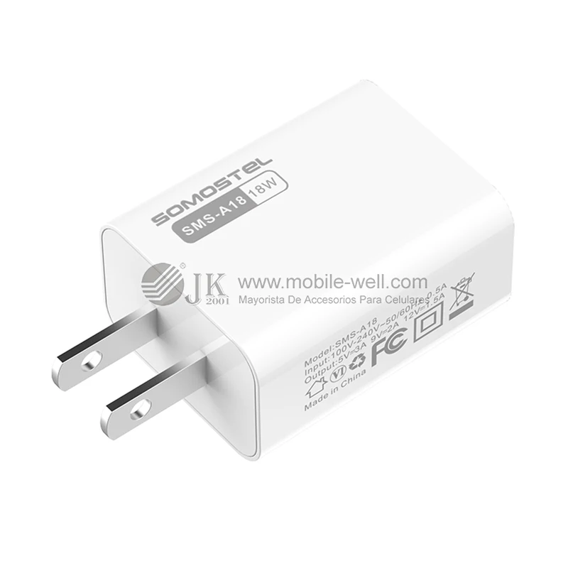 Universal 18w Power Adapter Brick QC3.0 Fast Charging Cube Block Usb Original Cell Phone Charger for i phone Charger