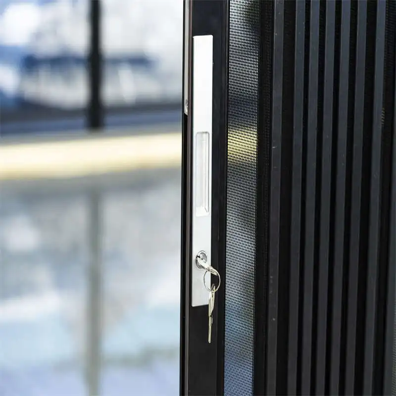 Aluminum slide door aluminum sheet mesh folding security door aluminum profile sliding doors