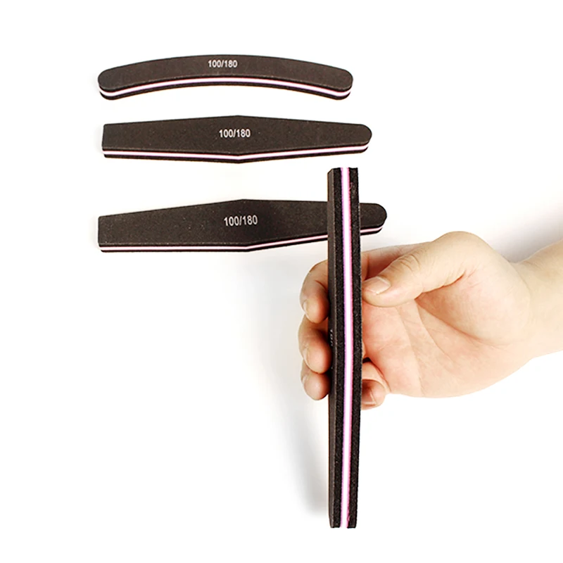 Promotional 100/180 Grit Diamond Nail File Custom Emery Board Different Types Nail File Nail Buffer