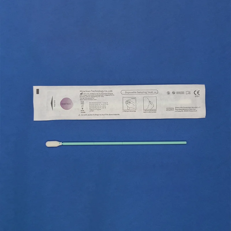 CE MANTACC Sterile Buccal sponge swab Oral Flocked Swab For Rt Pcr Test