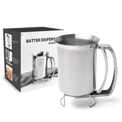 Stainless Steel Professional Pancake Batter With  Kitchen Baking Cupcakes Muffins Batter Dispenser