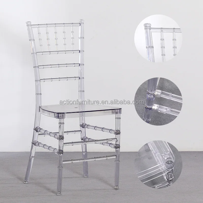 Hot sale modern design transparent chairs plastic dining party banquet chairs durable fashionable chairs