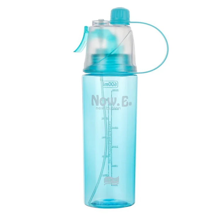 500ml Personalized Plastic Frosted Sports Water Bottles With Rubber Coating