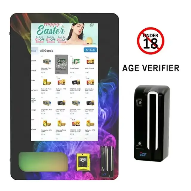 24-Hour Wall-mount Vending Machine Customizable Small ID Verification Tobacco Vending Machine maquinas expendedoras