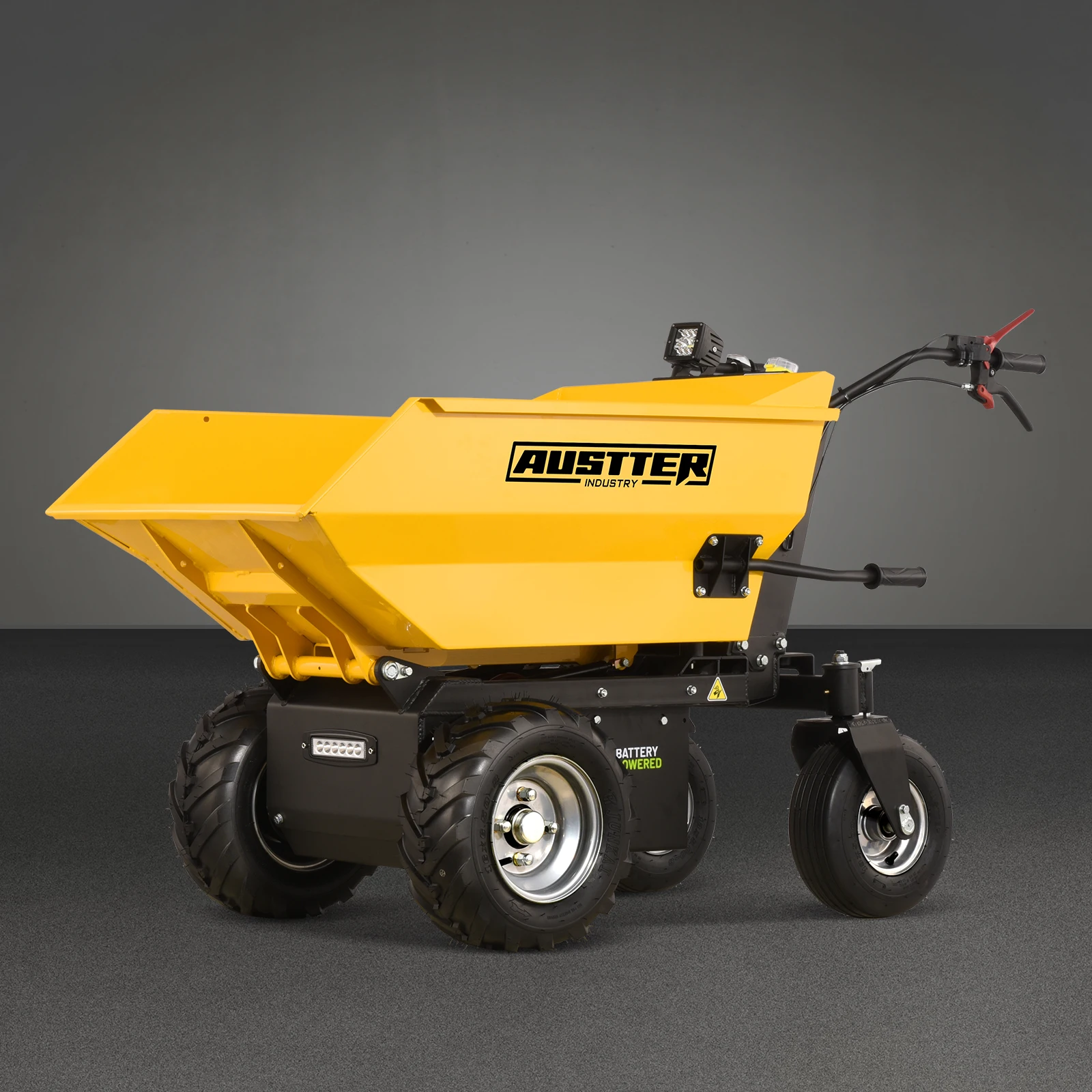 AUSTTER Electric CE Approved 500kg Loading Battery Electric Power wheel Barrow electric Mini Dumper truck 500kg