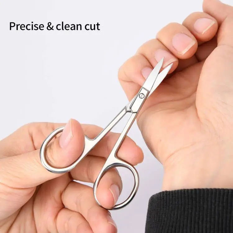 Beauty Fast Shipment Portable High Quality 3.5mm Thickness Eyebrow Beauty Curved Cuticle Manicure Nail Scissors