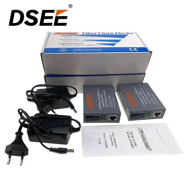 10/100M  25km Netlink Fiber optic rj45  Media Converter htb 3100