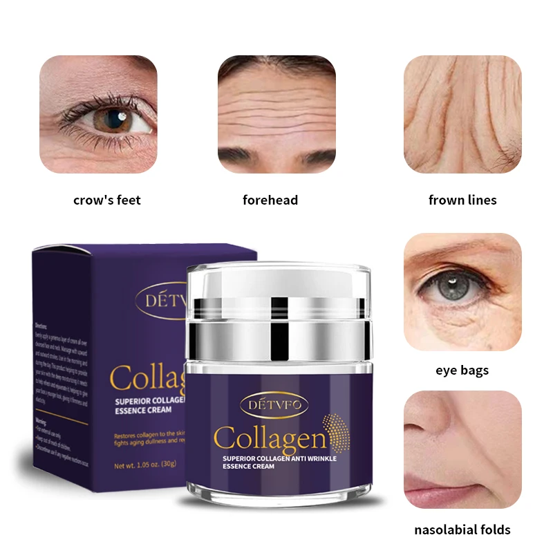 Wholesale Low MOQ Custom Private Label Anti Aging Collagen Private Label Anti Wrinkle Cream