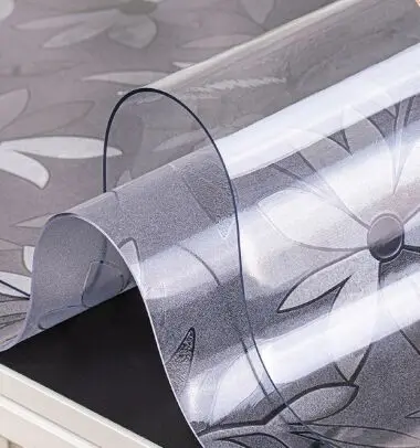 Transparent Vinyl Micron Protect Crystal Table Packaged Sheet Rolls Soft Super Plastic Clear  Flexible PVC Film