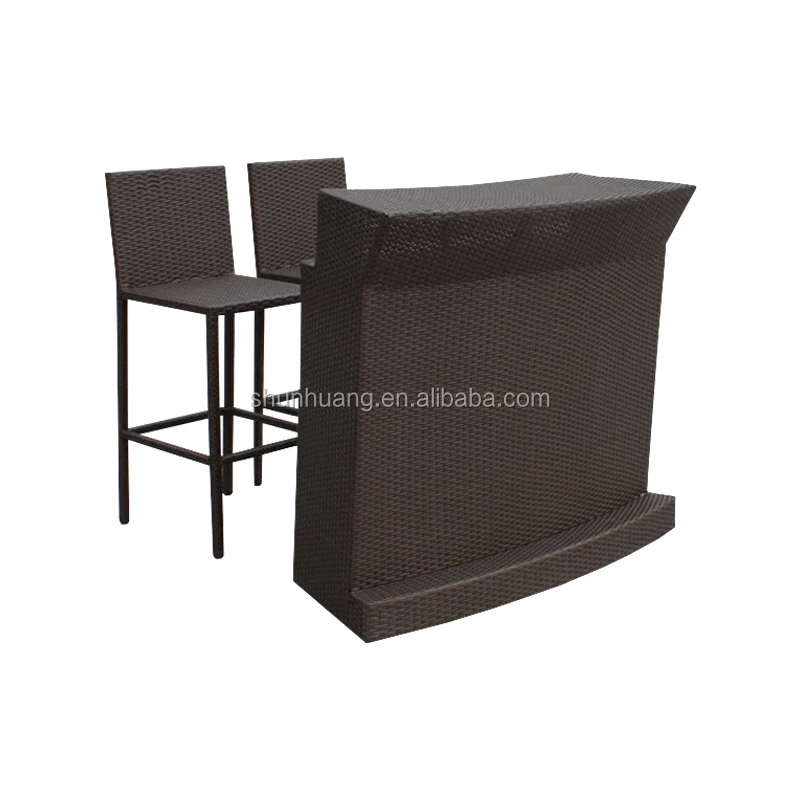 Water Proof Outdoor bar Set Rattan Garden Furniture