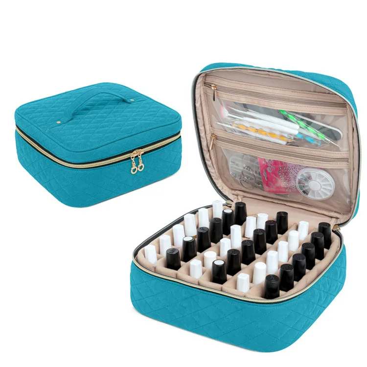 Nail Polish Carrying Bag Storage Organizer for Nail Polish and Manicure Accessories Case Candy Fashion Holds 36 Bottles,travel