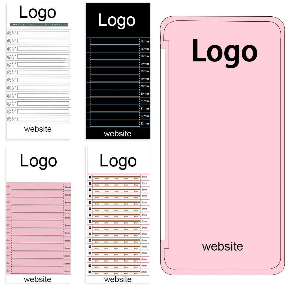 0.02 0.03 0.05 0.07mm las extension supplies private label siberian mink eyelash tray 25mm volume eyelash extension lash trays