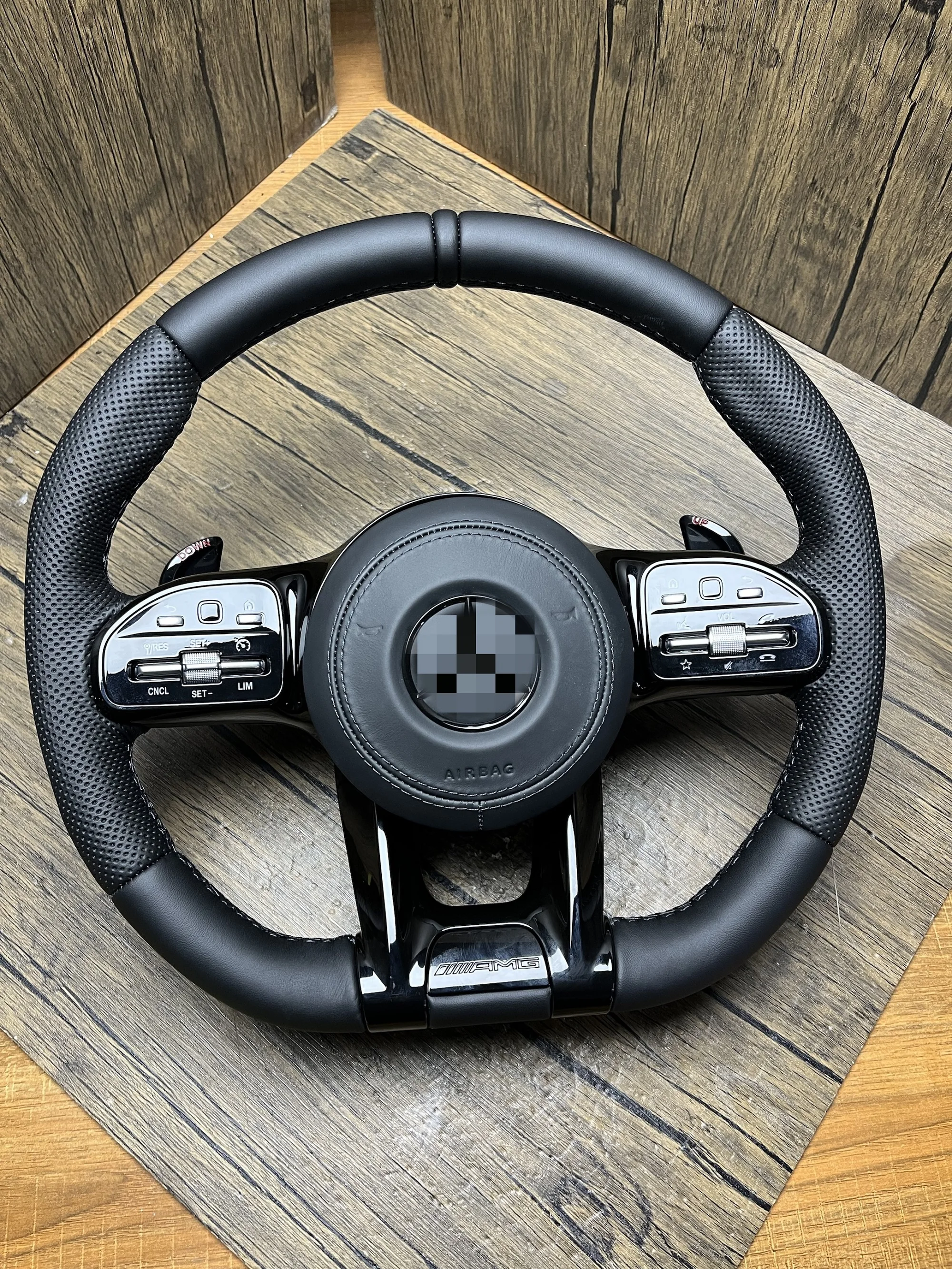 Полностью Кожаный руль для Mercedes Benz AMG Руль Новый S223 C206 232 E213 W223 ooled
