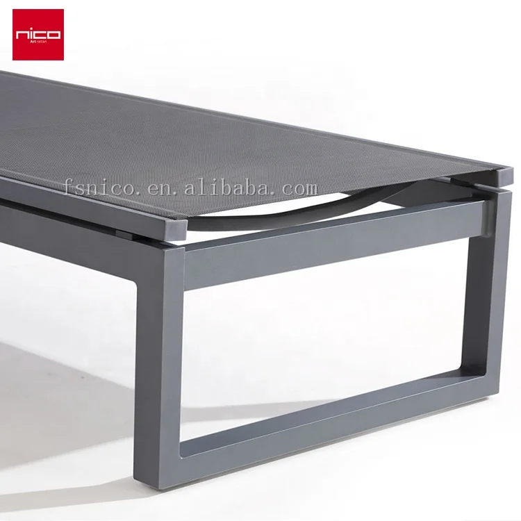 Modern Outdoor Adjustable Aluminium Metal Furniture  Poolside  Beach Sunbed