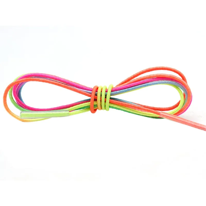 Weiou Manufacturer 50-200CM Length Custom Design Round Elastic Bungee Cord Shoelaces For Jjordans And 700s Shoes