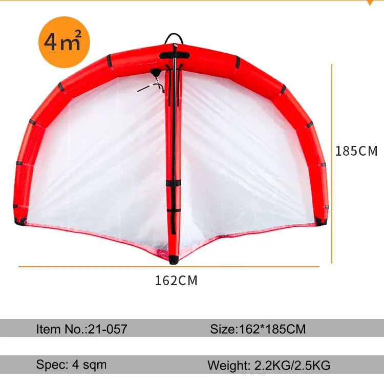 Custom 4 Sqm Inflatable Skate Kite surfing wing Hydrofoil SUP Wind Wing