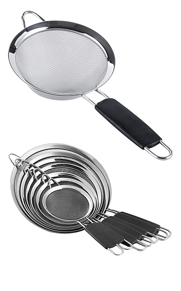 Oil Strainer Net Spoon Slotted Skimmer Metal Stainless Steel Kitchen Basket Colander Filter Spoon