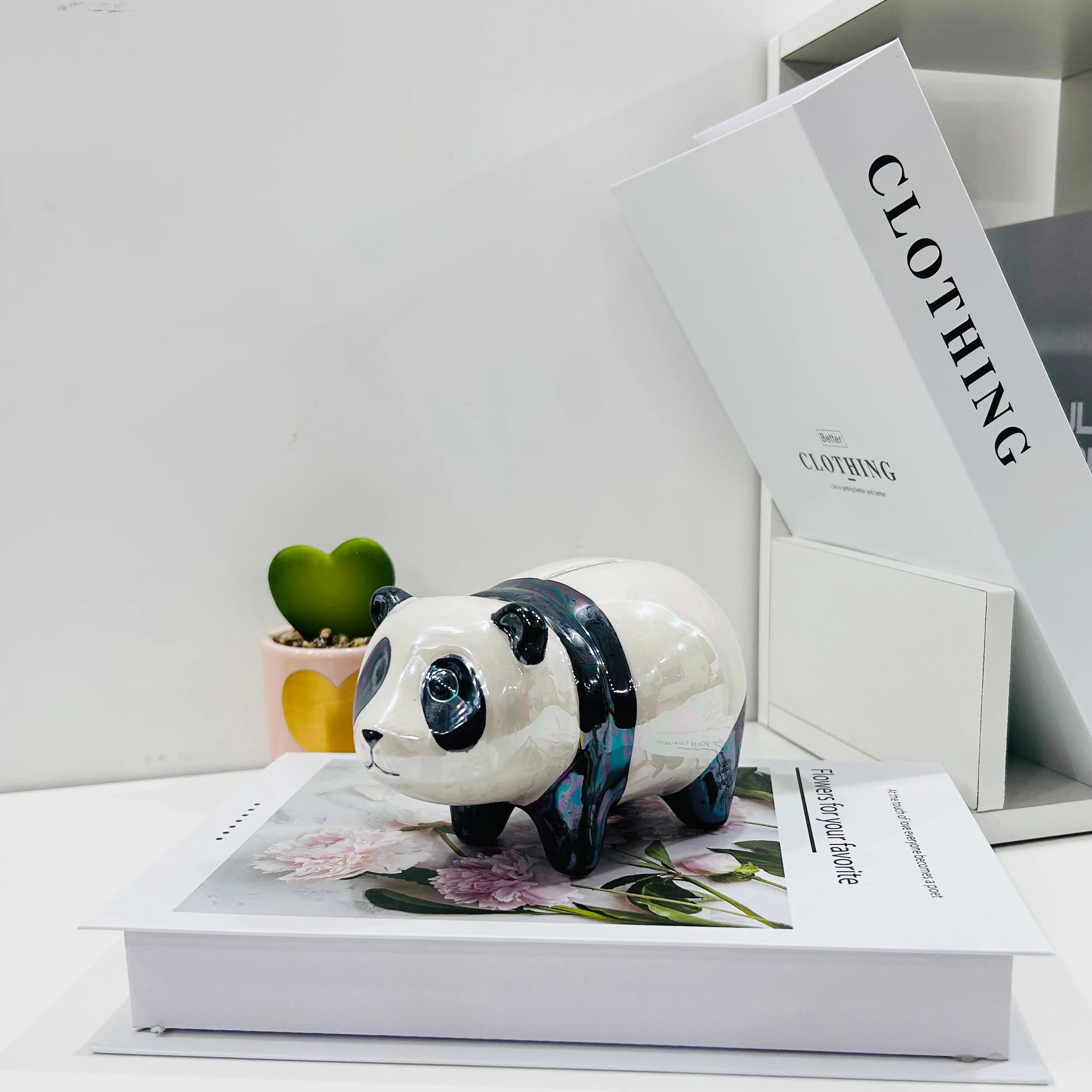 Горячая Распродажа, настраиваемое настольное украшение, керамическая копилка с животными, детские подарки, копилка с пандой