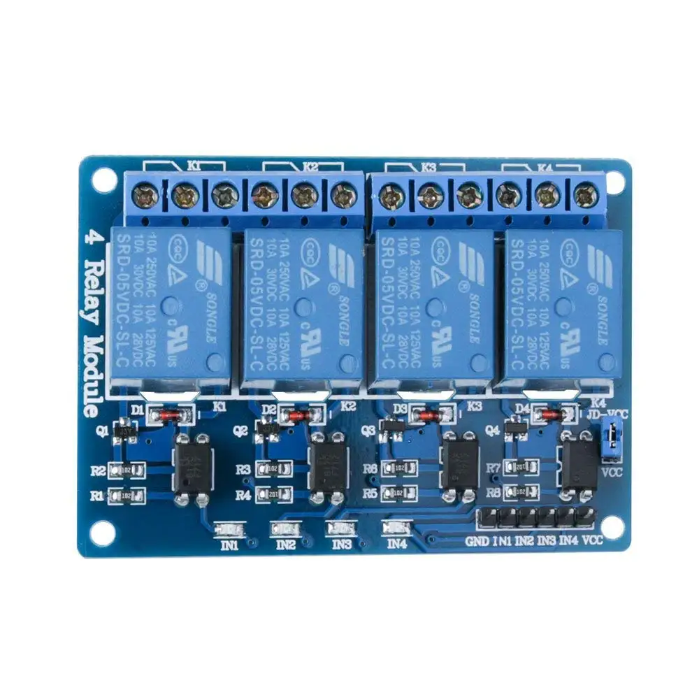 DC 5V 4 Channel Relay Mode With Optocoupler