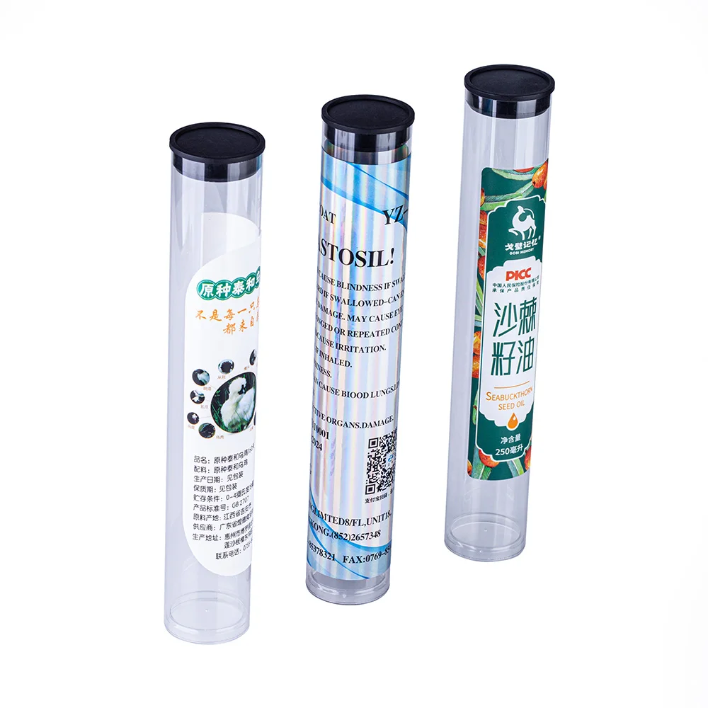 Custom High Quality Cylinder Transparent Clear Polycarbonate Acrylic Pipe Tube With Lid