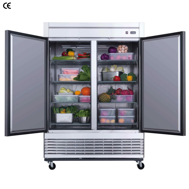 Dukers Double Door Freezers Good Price Commercial Freezer Stainless Steel Industrial Upright Freezer