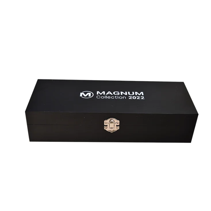 Custom Wooden Knife Storage Box Solid Wood Fruit Knife Gift Boxes Pine Wood Black Knife Packaging Box with Lock