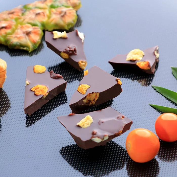 DAVIDA Semisweet Chocolate Barks 53% Cocoa Colombian Ingredients With Colombian Tropical Fruits Premium Cocoa