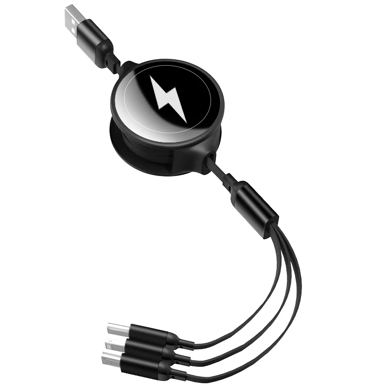 Innoliance 2021 amazon hot selling new design fast charging 5v to 12v usb cable Multi Function 3in1 charging cable usb green