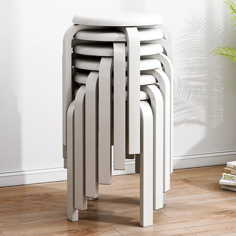 Solid wood round stool household low stool wooden stool.