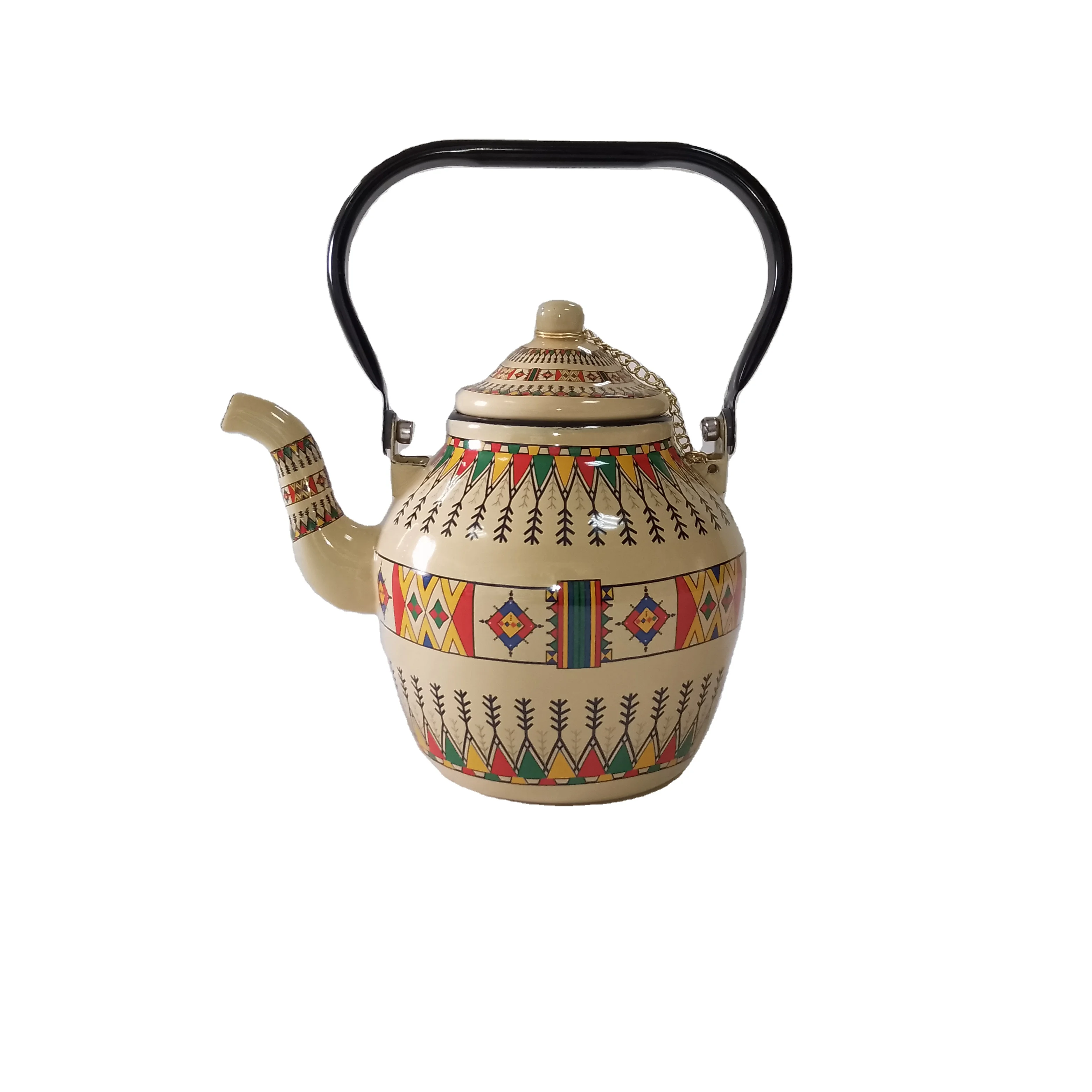14CM Enamel teapot Saudi Arabian style teapot coffee pot outdoor kettle with handle