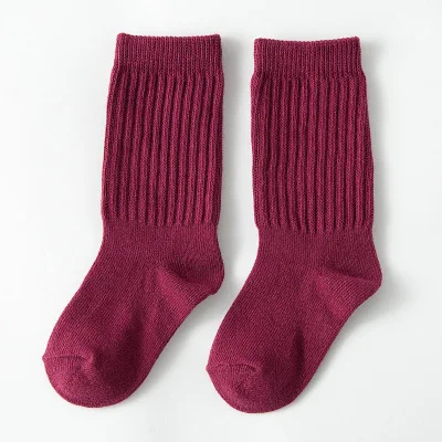 wholesale bulk children slouchy scrunchy socks rib cotton baby kid slouch socks