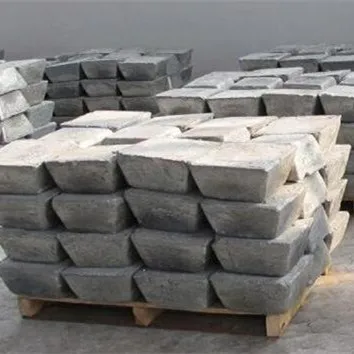 
 Серебристо-белый металлический противомоний слиток Sb  