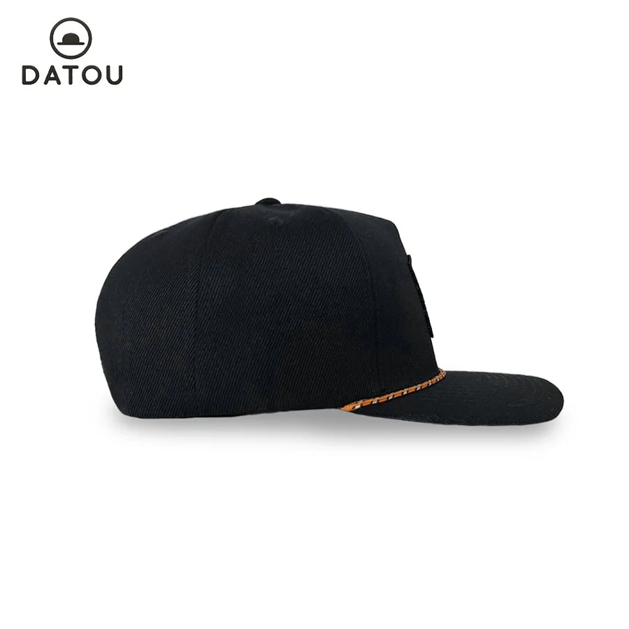 2024 New Hot Selling Summer Sunshade Quick-drying Wide Brim Big Head Scarf Solid Color Fashion Breathable Snapback Hat With Rope