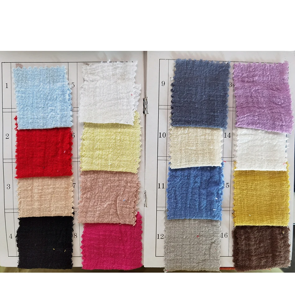 45*45cm Wholesale 100% cotton gauze crinkle napkins customized reusable for dinner wedding table