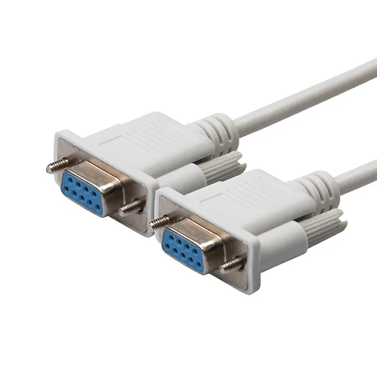 Factory price 0.5m/1.5m/3m/5m/10m audio video cable DB9 connector M/F M/M F/F RS232 cable round wire 9 Pin Serial Port Cable