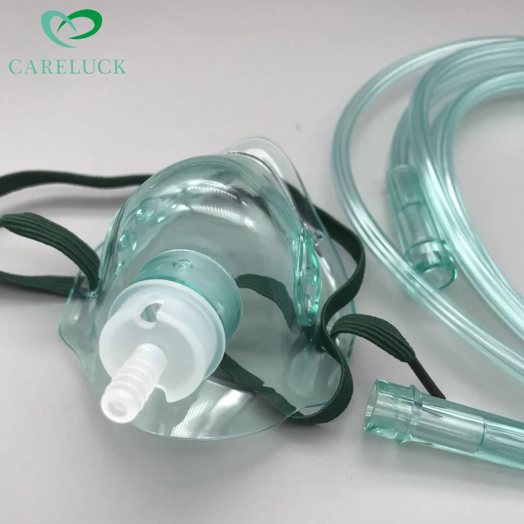 Pvc Disposable Medical Non-Rebreather Portable Oxygen Cylinder Mask Hyperbaric Chamber Oxygen Mask Snorkel Mask Oxygen