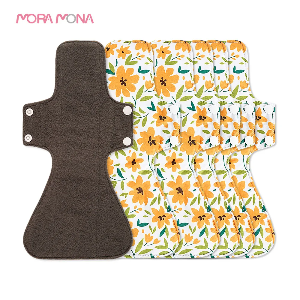 Mora Mona Washable Cloth Menstrual Women Pads Feminine Panty Liner Sanitary Napkins Lady Sanitary Pad
