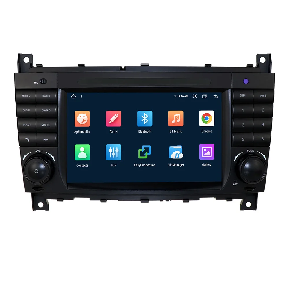 2 DIN 7 inch 4+64GB GPS Navigation Audio Android 10 Car Radio For Mercedes Benz C Class W203 2004-2007 W209 W463