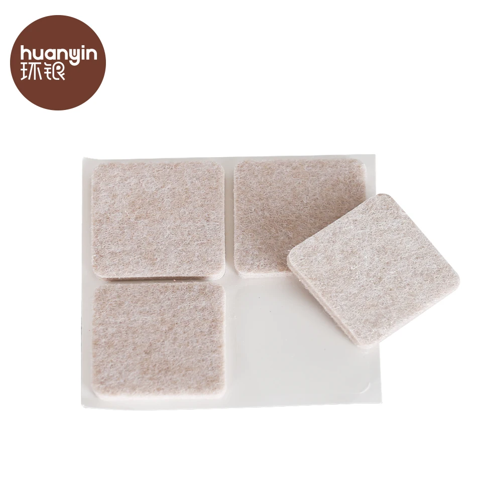 Square 40mm 4pcs self adhesive felt chair leg floor protectors