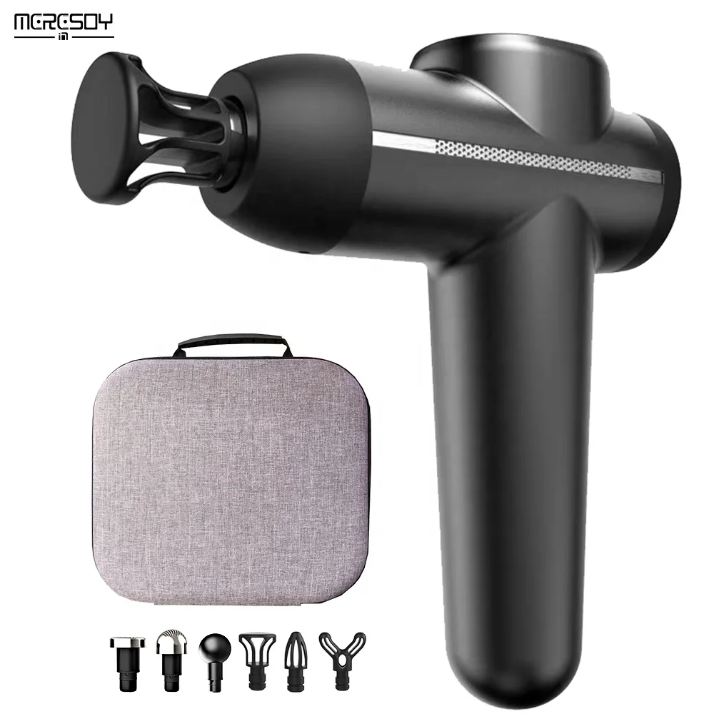 Meresoy Professional Sport Deep Muscle Massage Gun Dropshipping Portable Power Vibration Tissue Fascia Quiet Best Gun Massager